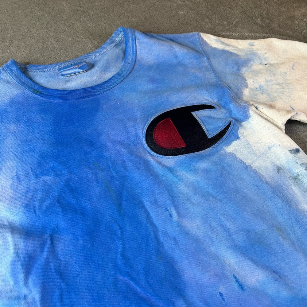 Champion Blue and White Tee